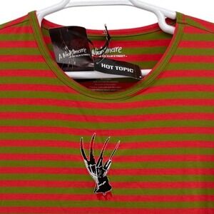 Hot Topic A Nightmare on Elm Street Freddy Krueger Striped Crop Top 3X New